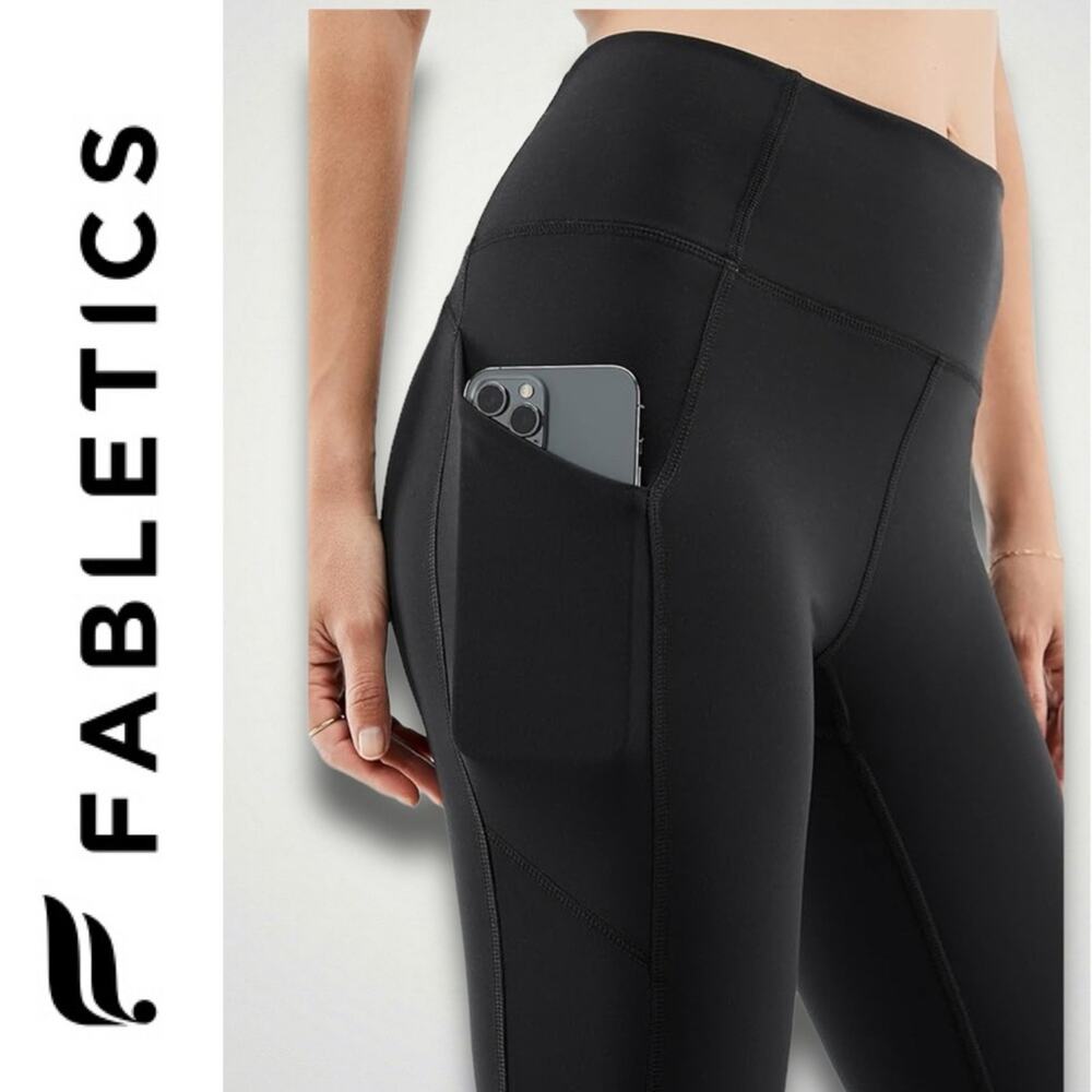Fabletics NWT Oasis PureLuxe Athleisure Yoga High-Waisted Legging Black Medium - Picture 3 of 14